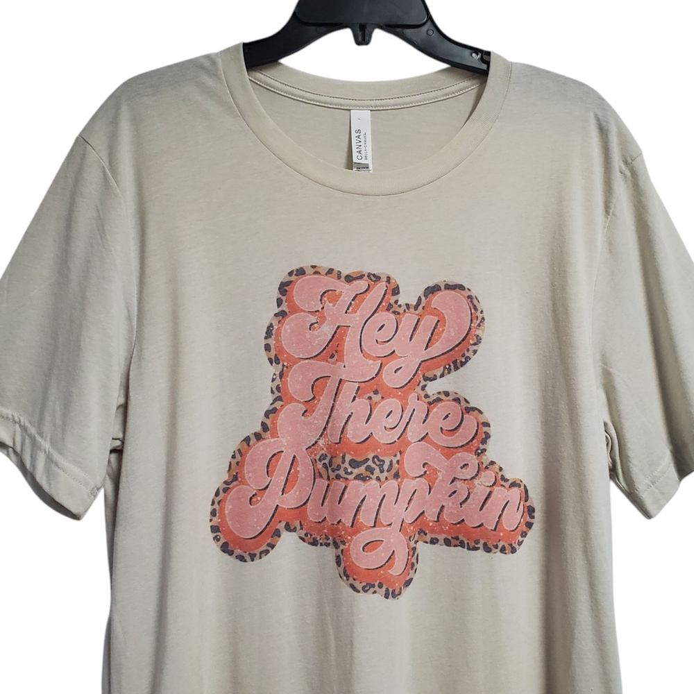 Bella Canvas Hey There Pumpkin Women's Graphic Tee Size L